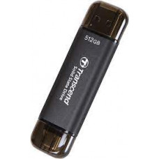 Transcend TS512GESD310C 512 GB - Флеш-накопитель + внешний диск SSD ESD310C USB 10 Gbps (3.2 Gen2), R / W: 1050 / 950 MB/s, черный