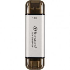Transcend TS1TESD310S 1024 GB - Флеш-накопитель + внешний диск SSD ESD310S USB 10 Gbps (3.2 Gen2), R / W: 1050 / 950 MB/s, серебристый