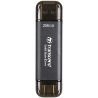 Transcend TS256GESD310C 256 GB - Флеш-накопитель + внешний диск SSD ESD310C USB 10 Gbps (3.2 Gen2), R / W: 1050 / 950 MB/s, черный