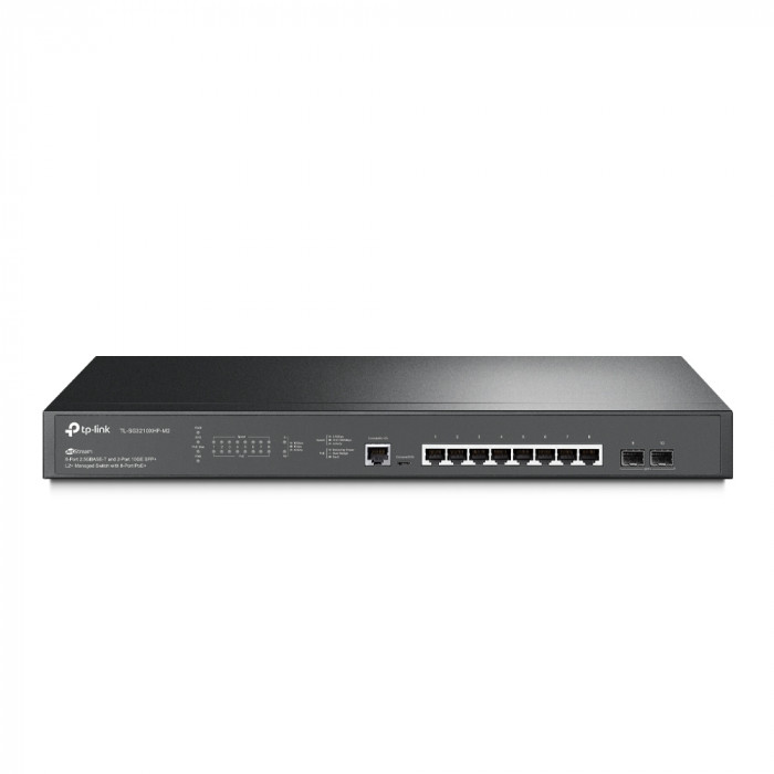 Tp-Link TL-SG3210XHP-M2 - Управляемый PoE коммутатор JetStream уровня 2+ с 8 портами PoE+ 2,5 Гбит/с и 2 портами SFP+ 10 Гбит/с